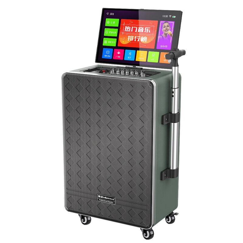 Jinzheng Professional Outdoor Audio Square Dance Speaker with Large Display Screen Karaoke Mobile KTV Karaoke All-in-One Machine