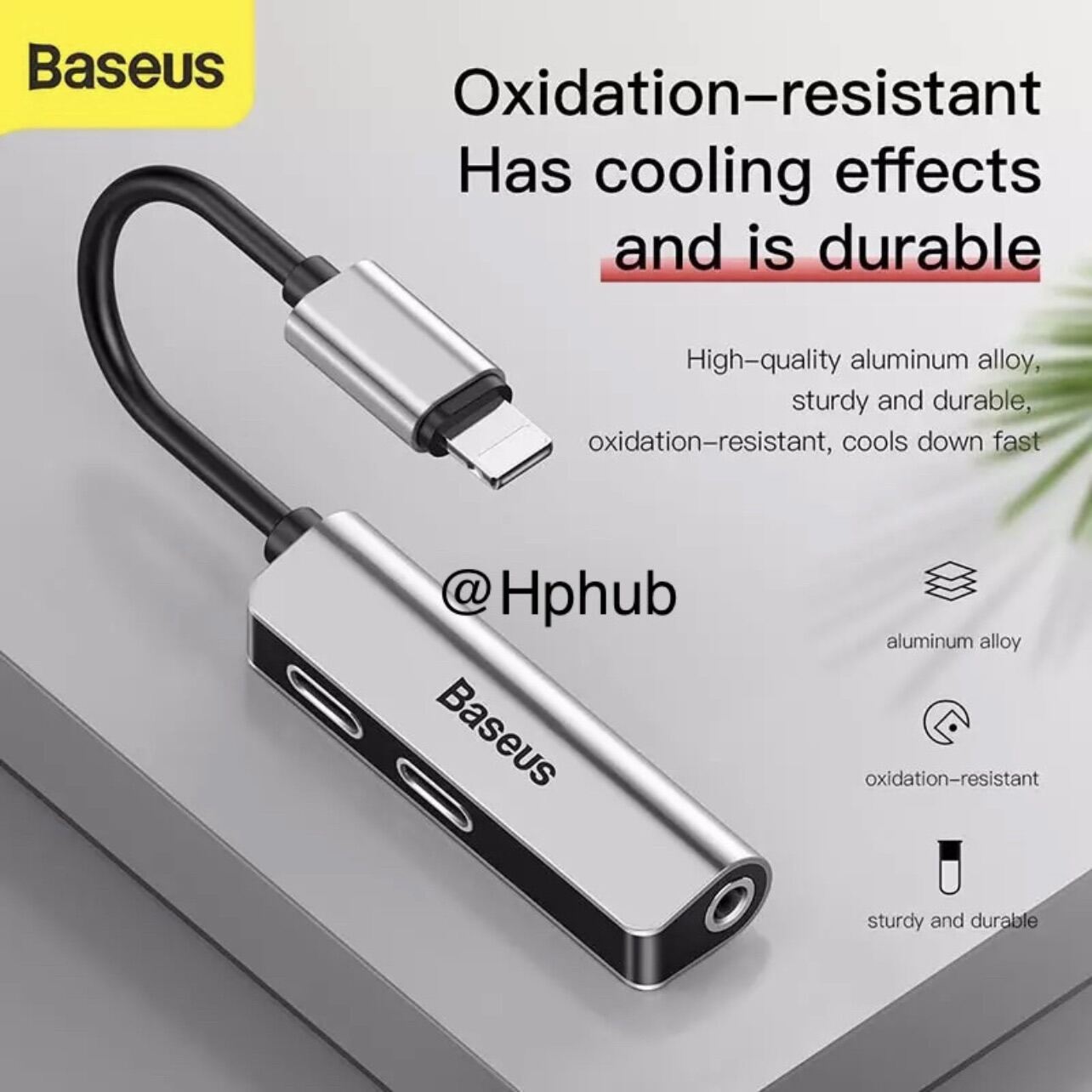 Baseus Audio Converter L52 adapter Lightning to Lightning + mini jack 3.5mm black (CALL52-01)