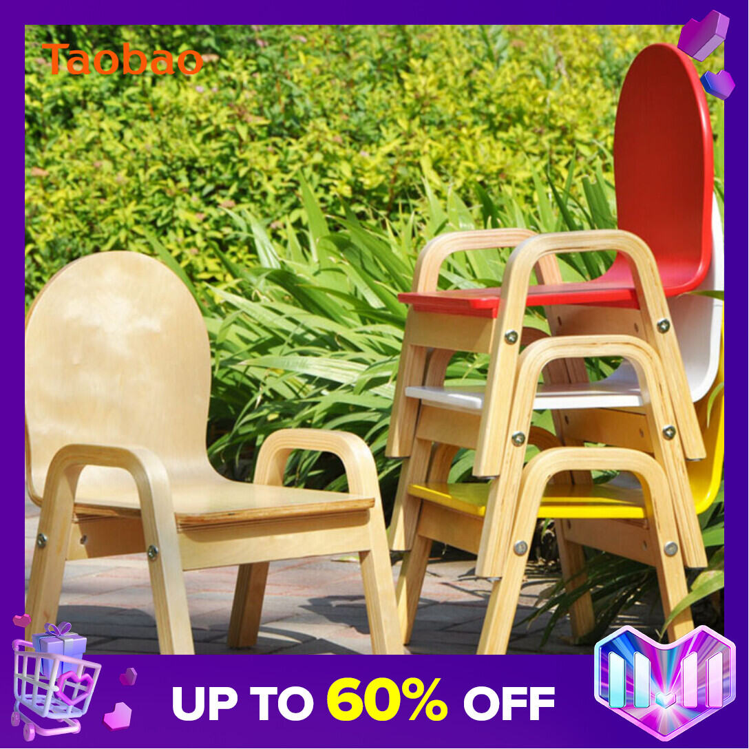 Children's Chair Kindergarten Baby Small Chair Back Chair Children Armchair Stool Simple Solid Wood Home Small Bench