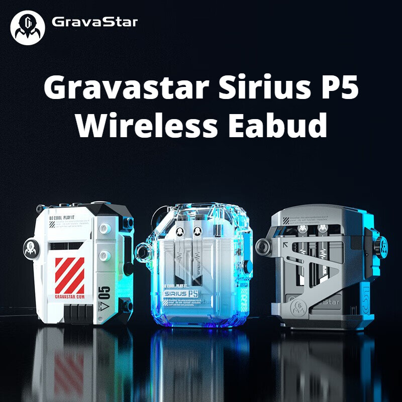 Original Gravastar Sirius P5 Bluetooth 5.2 Earphones ENC Noise Reduction Wireless Earbud Low Latency Gaming Earphones