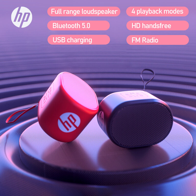 HP S01 Bluetooth Speaker Wireless Portable Speaker small and lightweight, rechargeable Speaker Mini Speaker 360-degree surround sound quality for Pc Desktop Laptop and multiple devices