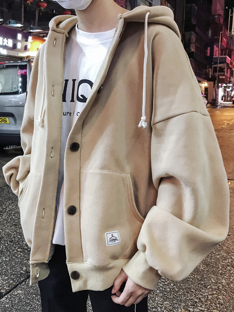 Sweater Men's Fashionable Ins Hong Kong Style Autumn Hooded Loose Fashionable All-Match Baseball Jacket Couple's Autumn Cardigan Clothes