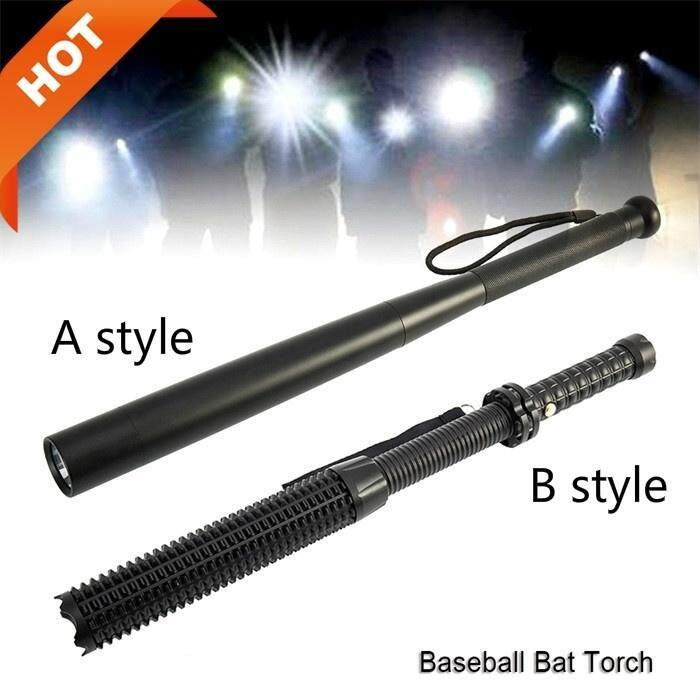 Baseball Bat Flashlight Torch Zoomable 3 Mode Q5 LED Lamp 18650 Flashlight Torch Long Light Baseball Bat Shape