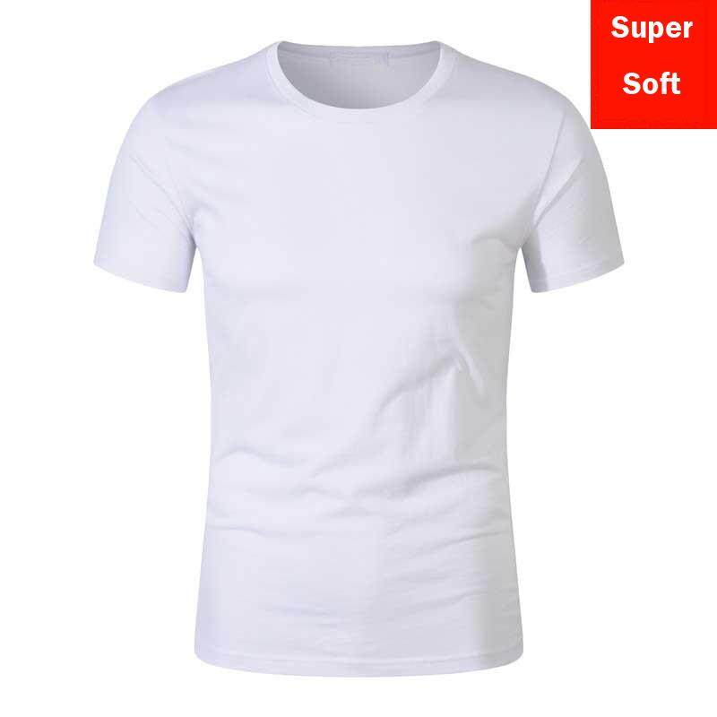 Summer Super soft white T shirts Men Short Sleeve cotton Modal Flexible T-shirt white color Size S-XXXL - intl