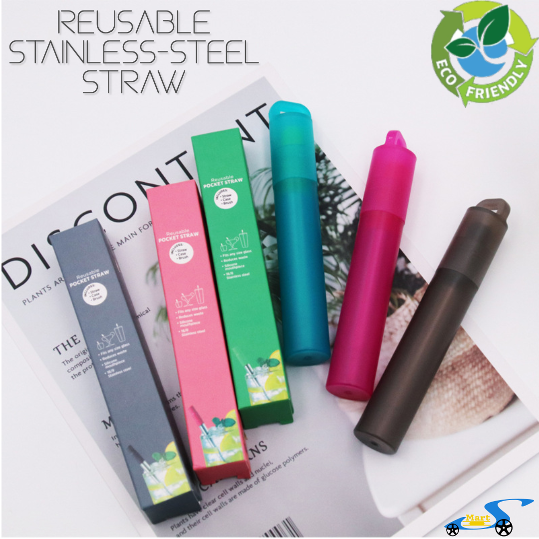 Local Seller Ready Stocks Portable Reusable Stainless Steel Straw
