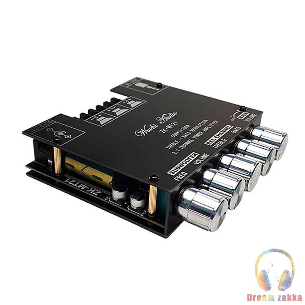 ZK-MT21 2x50W+100W 2.1 Channel BT5.0 AUX Digital Power Subwoofer Amplifier Board