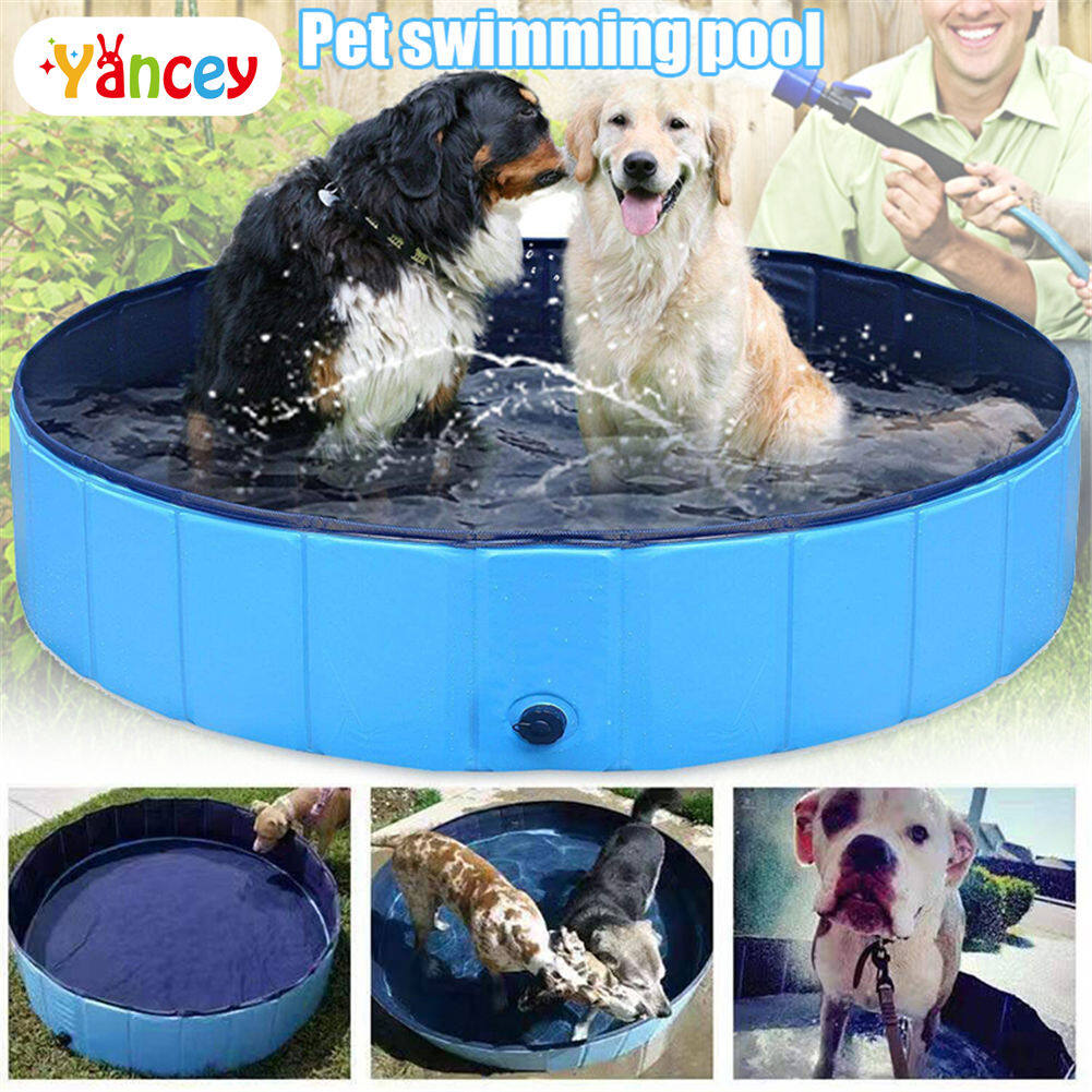 Yancey Dog Pool Collapsible Pet Bath Pool Folding for Puppy Cat Kids Garden Outdoor