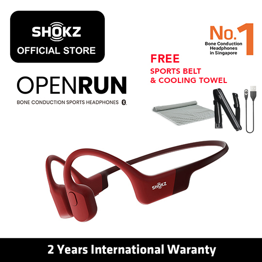 Shokz OpenRun Bone Conduction Sports Headphone - Red