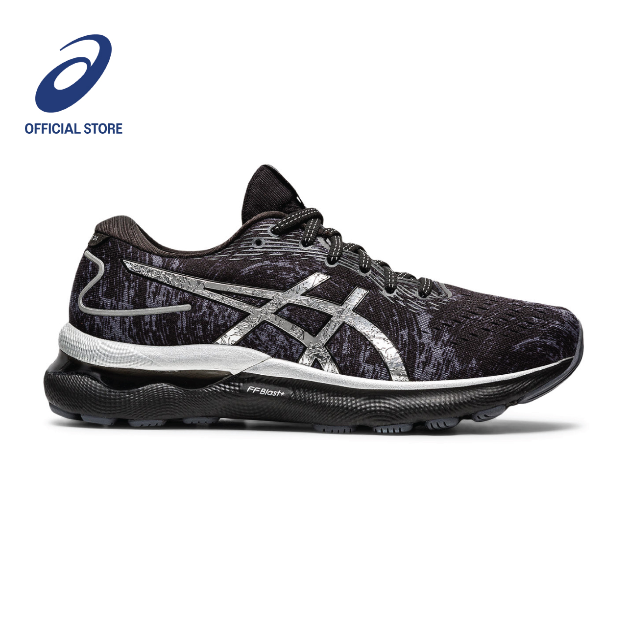 ASICS Women GEL-NIMBUS 24 PLATINUM Running Shoes in Carrier Grey/Pure Silver
