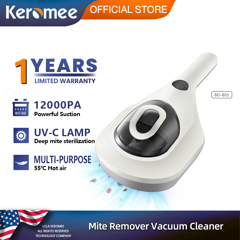 Keromee Mite Remover dust mite vacuum cleaner with uv 12000pa bed Mattress Sterilization BD-805