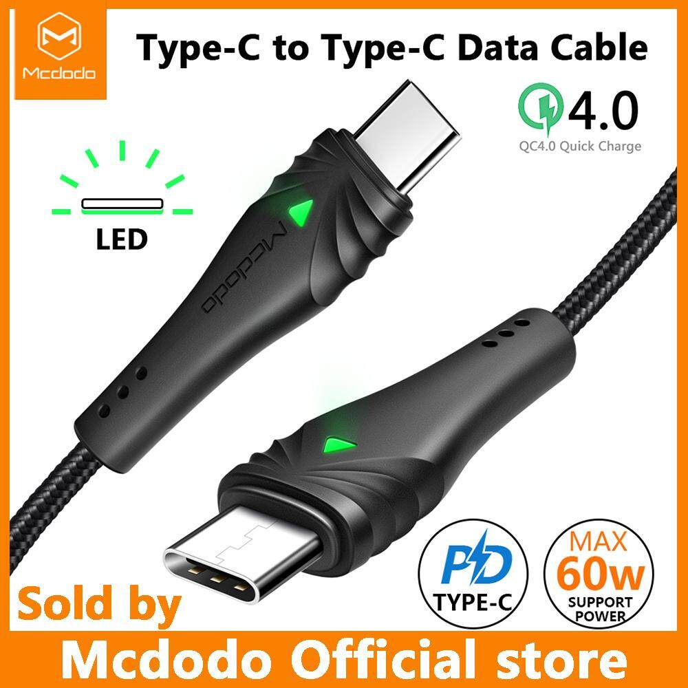 Mcdodo 60W USB Type C Cable To USB C Cable for Samsung Huawei Xiaomi pro notebook macbook 2017 Phone PD Fast Charging Charger Cord  C TO C