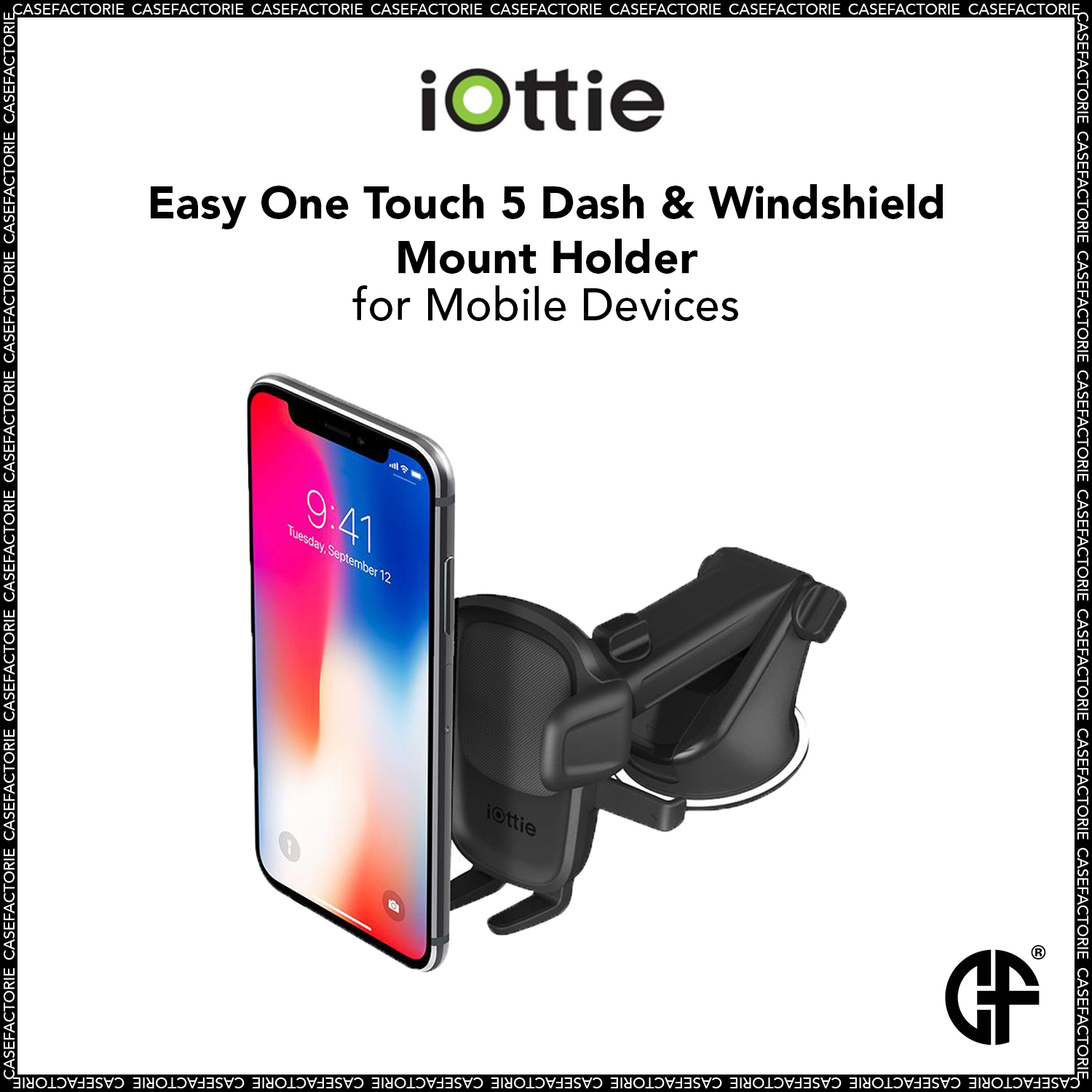 iOttie Easy One Touch 5 Dash & Windshield Mount Holder for Mobile Devices, Smartphones Car Phone Holder Desk Stand