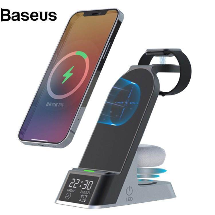 Wireless Charger HYD-H36 6-in-1 Multiple Functions Wireless Charging Mobile Phone 15W Double Coils Alarm Function Wireless Charging Stand?24hrs ship out?