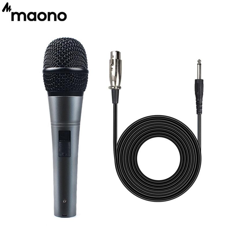 MAONO Professional Dynamic Karaoke KTV Microphone Stage Cardioid Vocal Wired MIC With XLR Cable Plug And Play Microfone K04