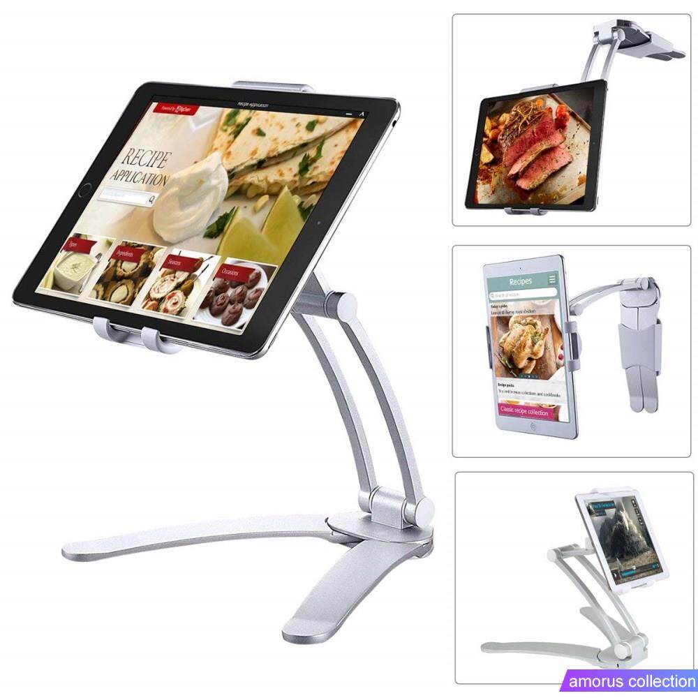 Amorus 2-in-1 Adjustable Kitchen Tablet Desktop Stand iPad Wall Mount Holder for iPad 2018/iPad Mini etc.