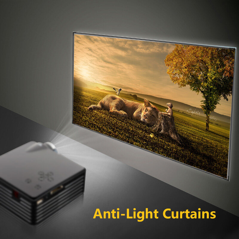 Projector Screen Simple Folding Metal Anti-light Curtain 60/72/84/100/120/130/133 inch 16: 9 HD Portable Projector Curtain Small and Large Sizes