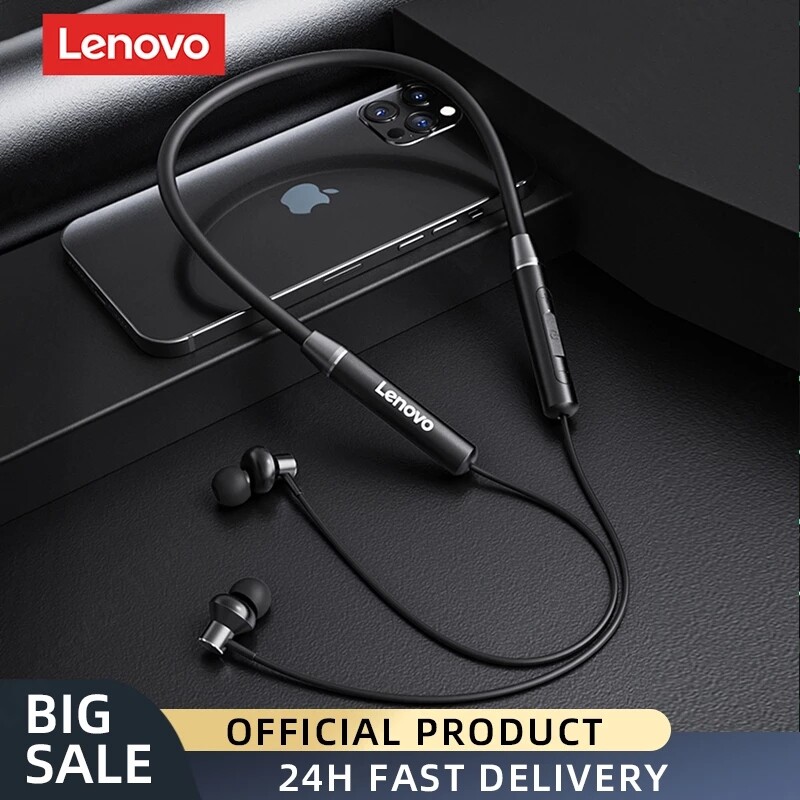 Lenovo HE05X Bluetooth Earphone IPX5 Waterproof Sport Headset Magnetic Neckband Wireless Headphone With Mic for Android Mobile Phone