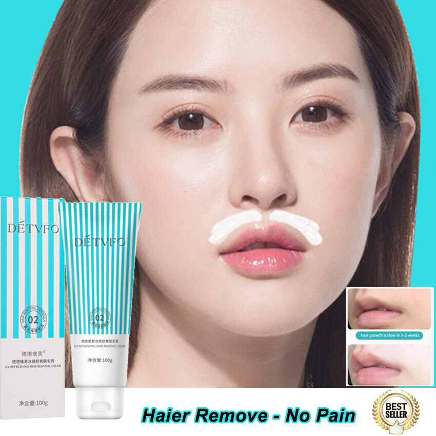 Hair Removal Cream Permanent Hair Removal Mild non irritating Depilatory Underarms Lips Leg Body Hair 100g