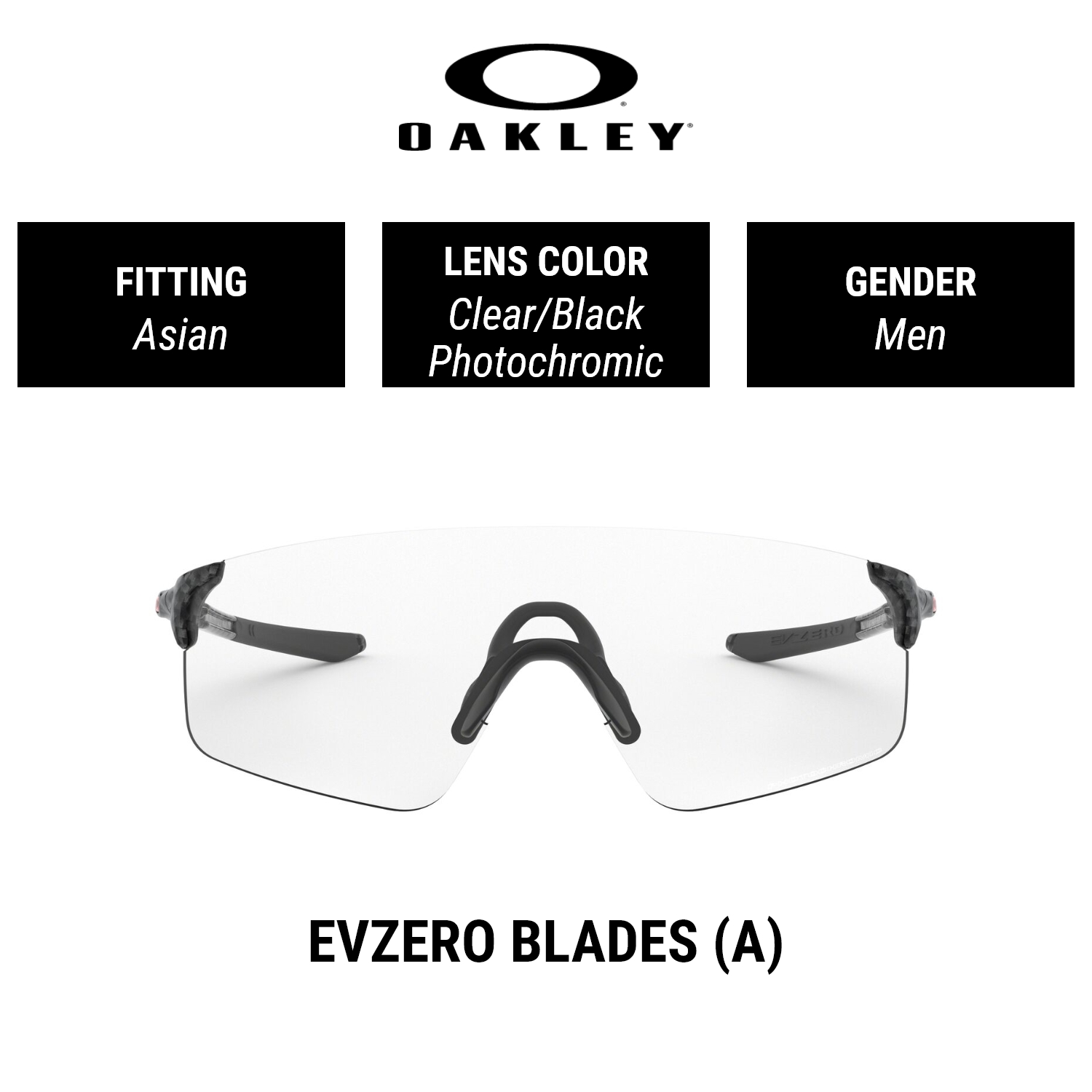 Oakley EVZERO BLADES (A)  OO9454A 945404  Men Asian Fitting   Sunglasses  Size 38mm