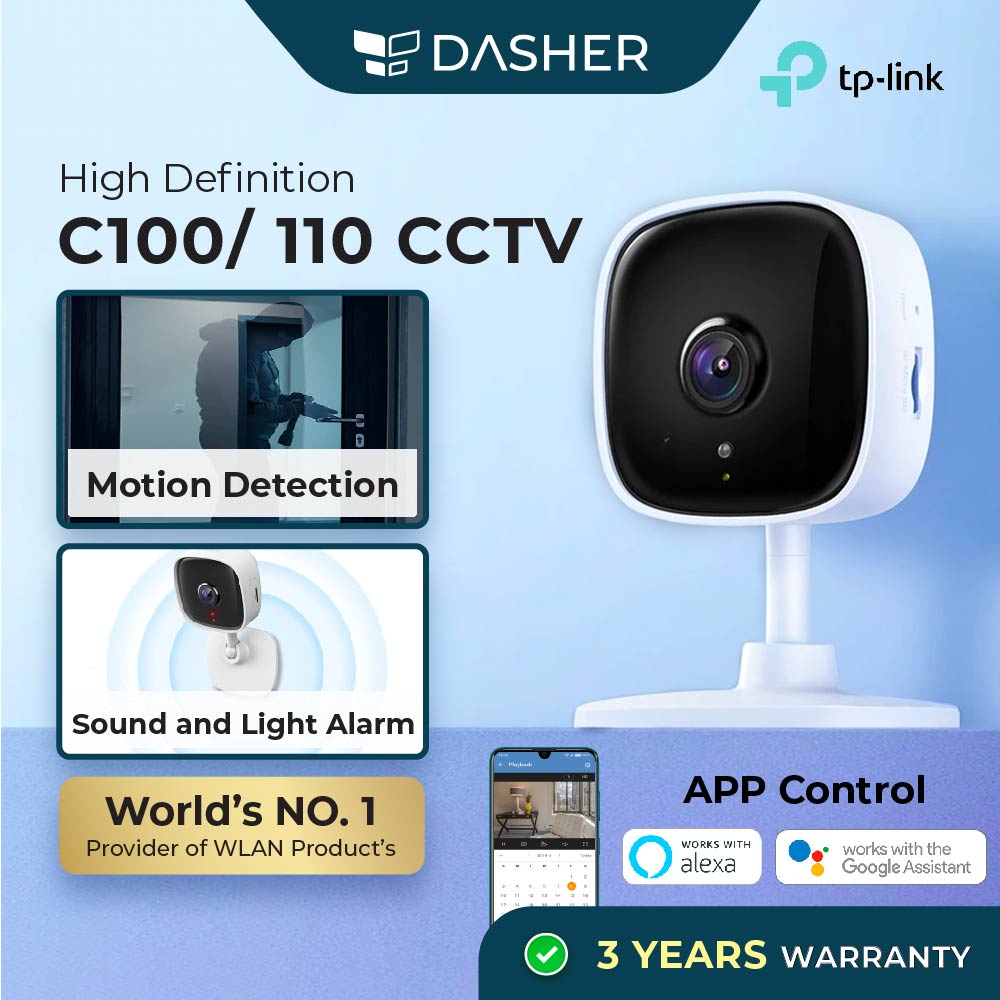 TP-Link Tapo C100/ C110 1080P Full HD IP Camera Wireless Wi-Fi Home Security Surveillance Wifi Night Vision Camera