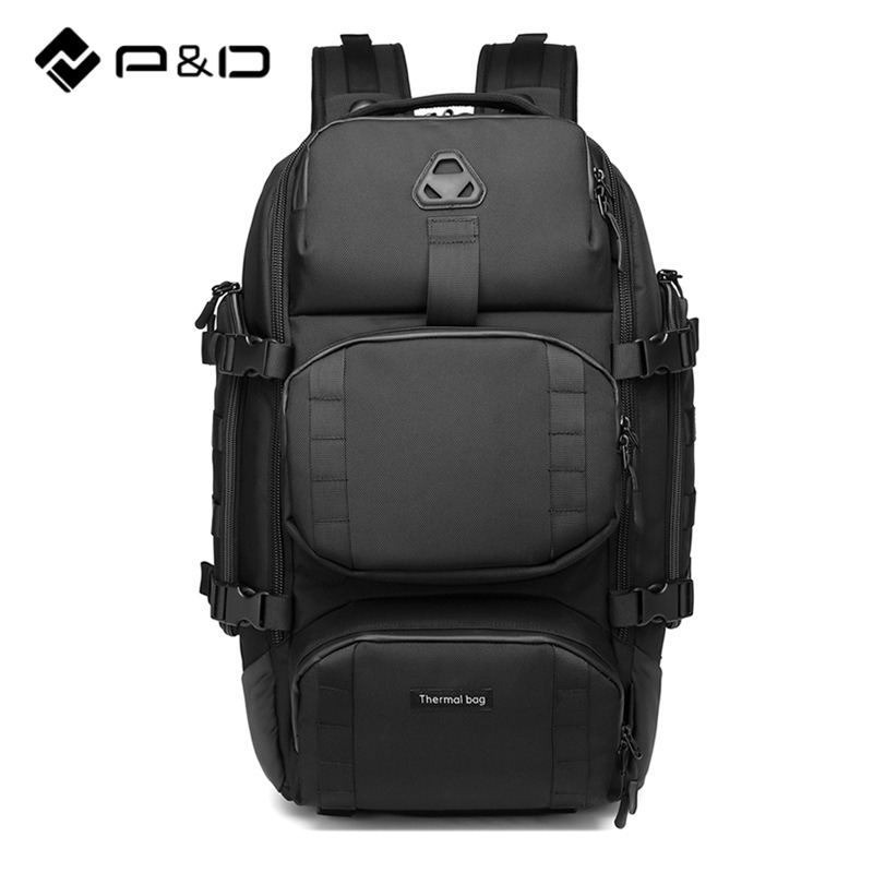 P&D Travel Backpack Tactical Large Capacity Men Backpack 16 Inch Laptop Backpacks Male Water-resistant Travel Bag USB Charging Luggage Bag Rucksack