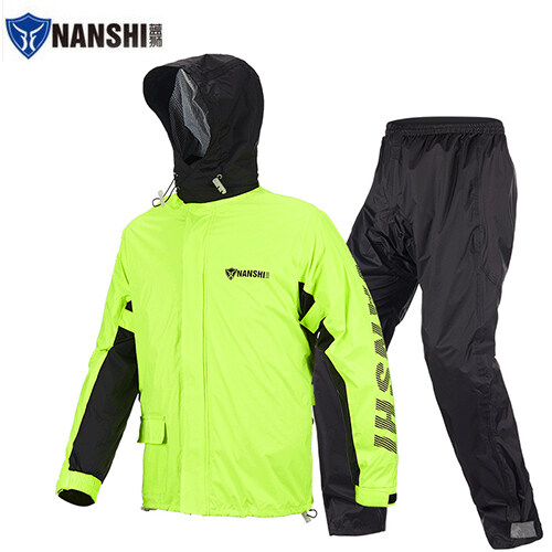 Nanshi Rainsuit Ultra Thin Rain Suit Motorcycle Raincoat Reflective Rain Coat Baju Hujan Waterproof Motorcycle Jacket and Pants Suit Windproof Free Gifts