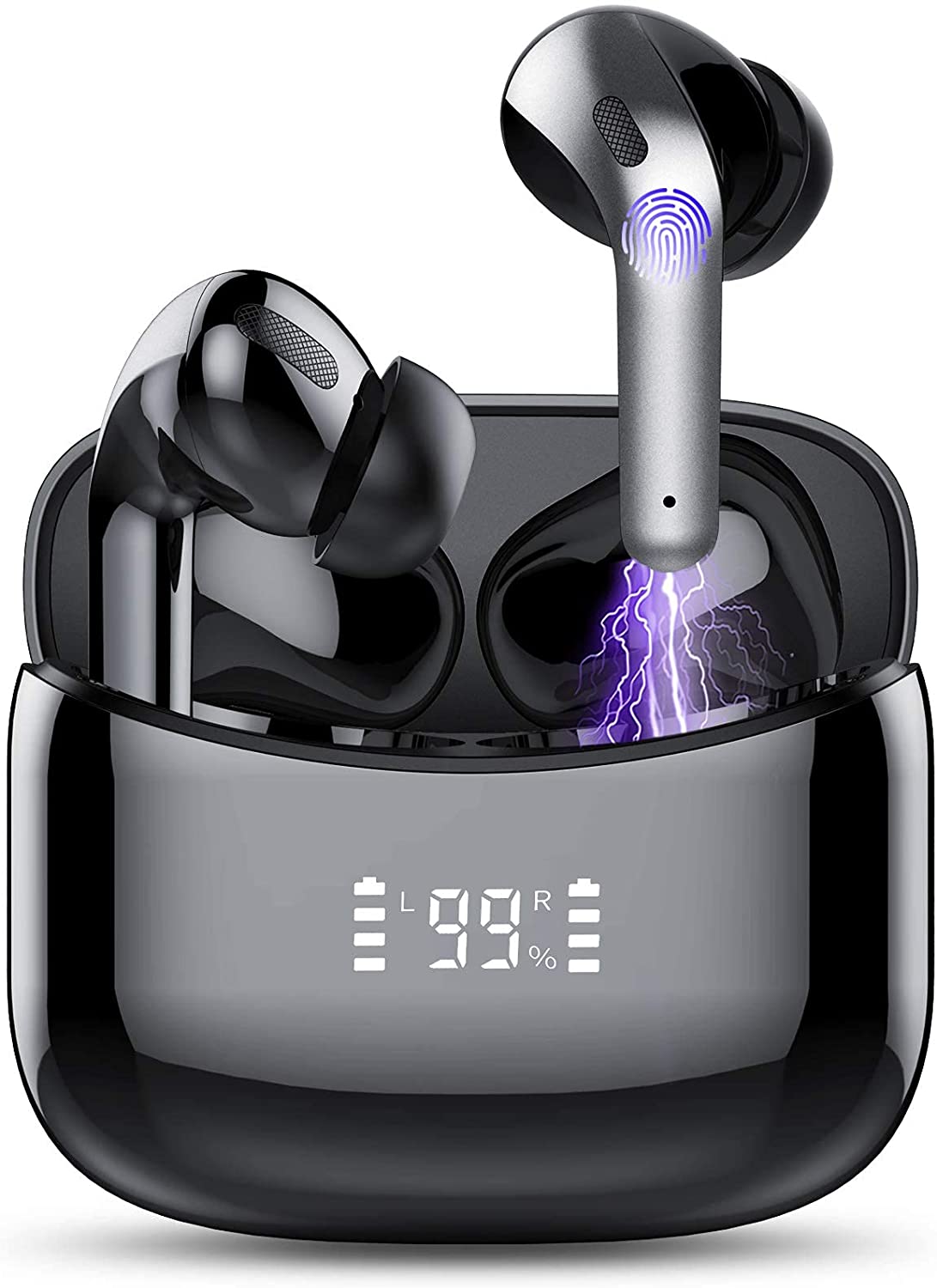【Hot 2022 NEW】COTIN X15 Wireless Earbuds, Bluetooth Headphones with Microphone, IPX5 Waterproof, 35H Playtime, High-Fidelity Stereo Earphones for Sports and Work