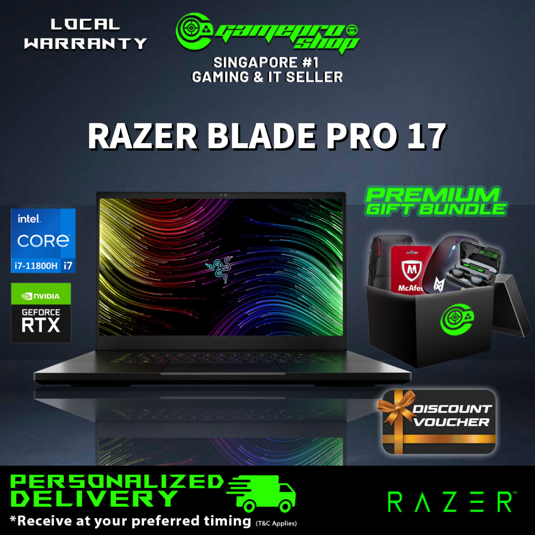 Razer Blade Pro 17 Gaming Laptop (i7-11800H/RTX 3060/17.3inch QHD 165hz/W10/1Y) RZ09-0406AEA3-R341
