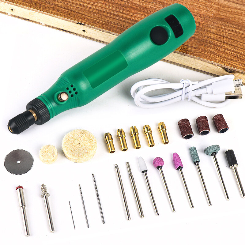 Mini Electric Cordless Drill USB Charging Grinder Machine Variable Speed Engraving Pen Rotary Tools Kit Grinder Set for Milling Polishing Drilling