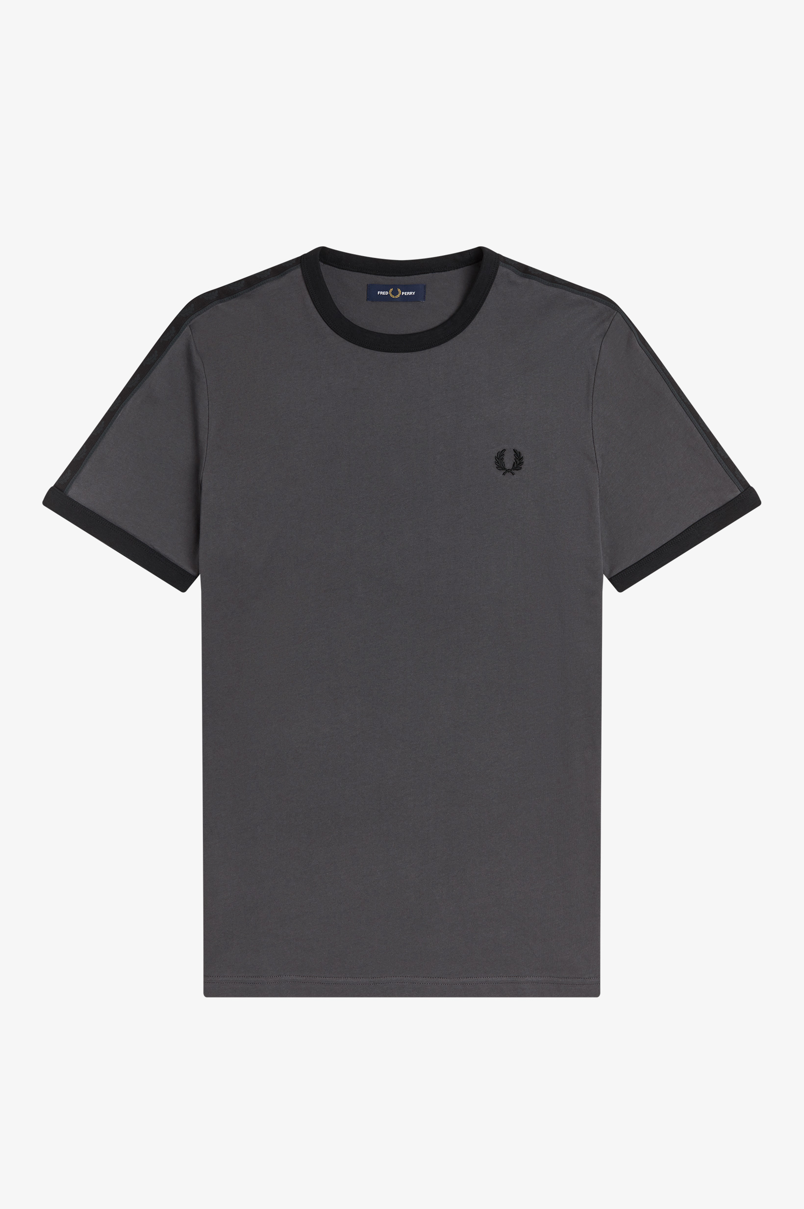 Fred Perry M2681  Tonal Taped Ringer T-Shirt - (Gunmetal)