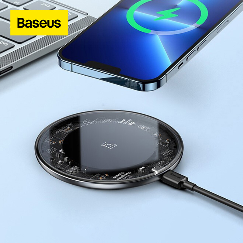 Baseus 15W Super Fast Wireless Charger QC 3.0 with Type C Interface for Qi-Enabled Device For iPhone X XR 12 Pro Max Samsung