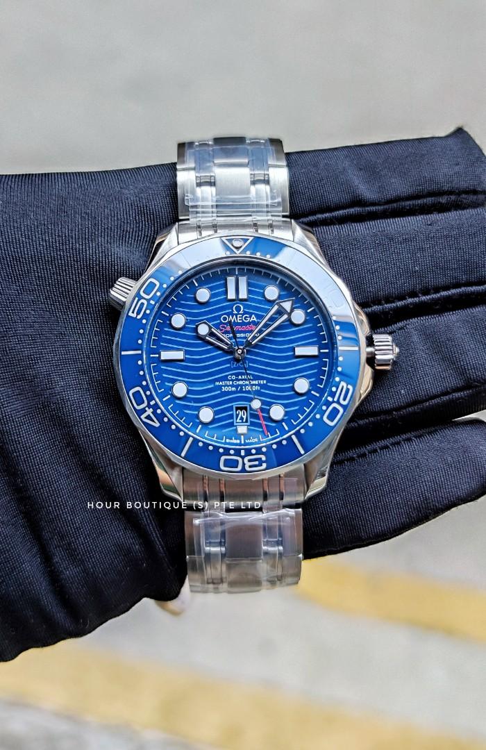 Omega SeaMaster Blue Dial Men's Automatic Divers Watch 210.30.42.20.03.001