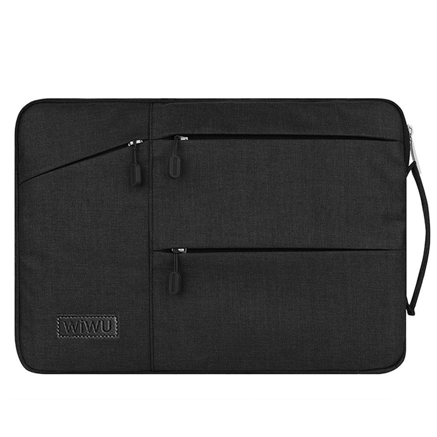 WIWU 13.3 Inch Laptop Sleeve Case with Handle Fabric Cover Protective Briefcase(Black) - Intl