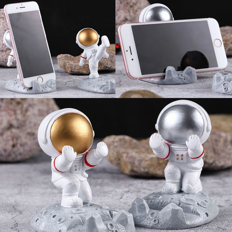 (2022 Best Gift) Cute Resin desktop stand is compact and convenient astronaut bracket for iPhone iPad handpne Stand Holder Cute Model universal Accessories
