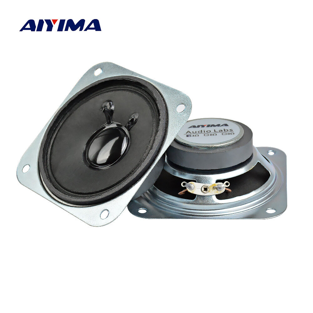 AIYIMA 2PCS 4ohm 3W 2.75 inch 70mm Audio Speaker Full Range Tweeter Altavoz Square loudSpeaker DIY Home Theater Sound System