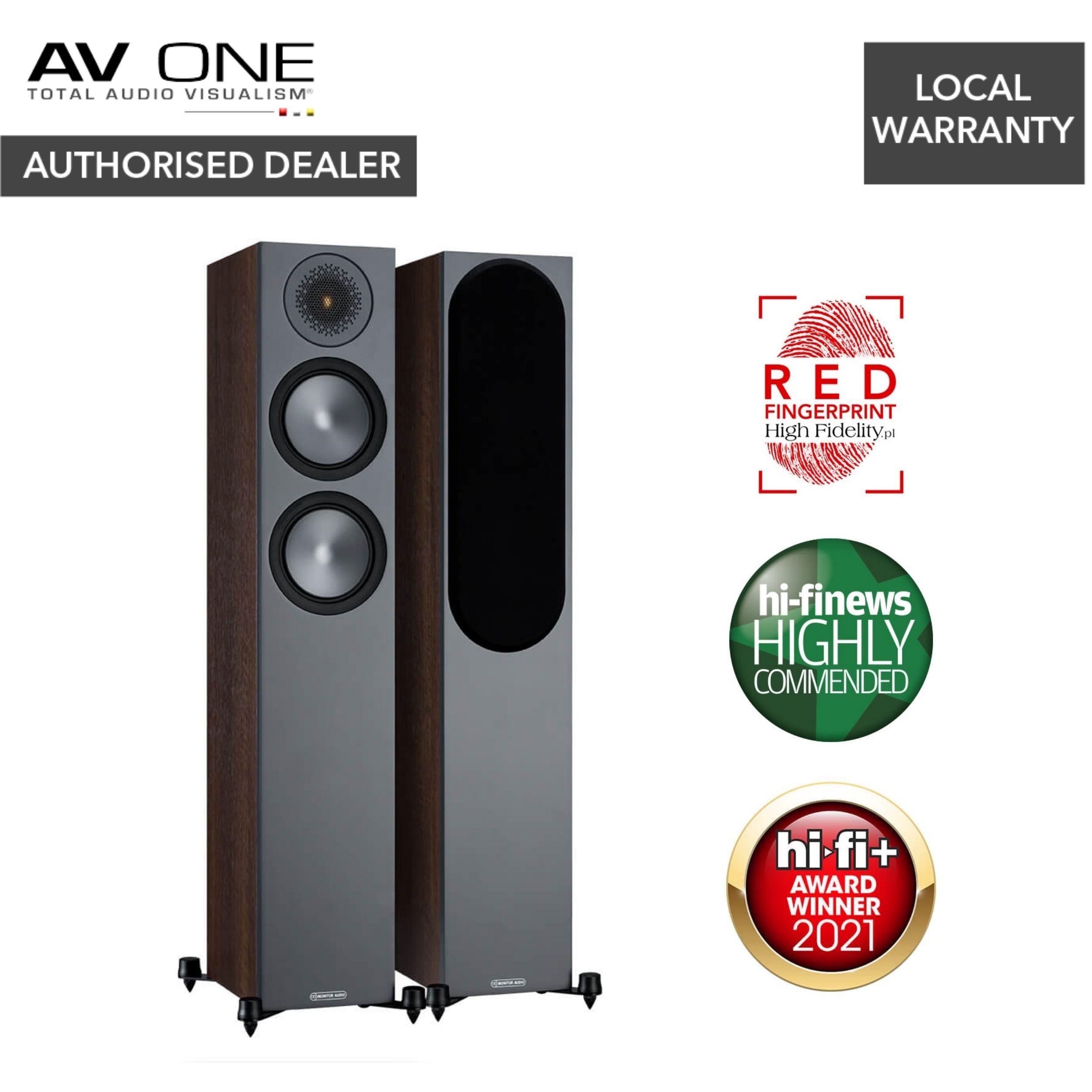 Monitor Audio Bronze 200 (6G) Floorstanding Speakers - AV One Authorized Dealer/Official Product/Warranty