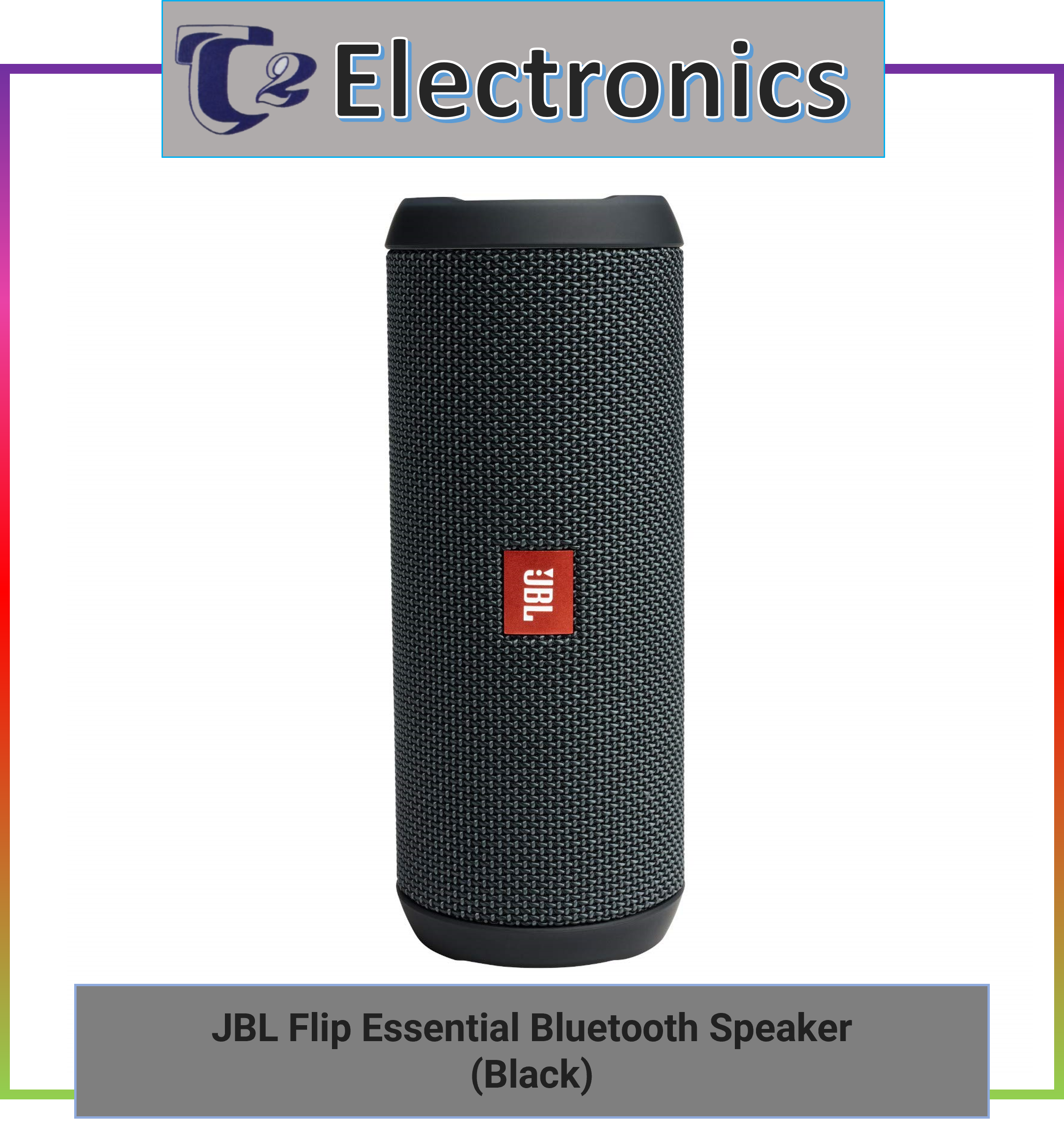 JBL Flip Essential Wireless Bluetooth Portable Speaker | 10 Hours Play Time & IPX7 waterproof - T2 Electronics