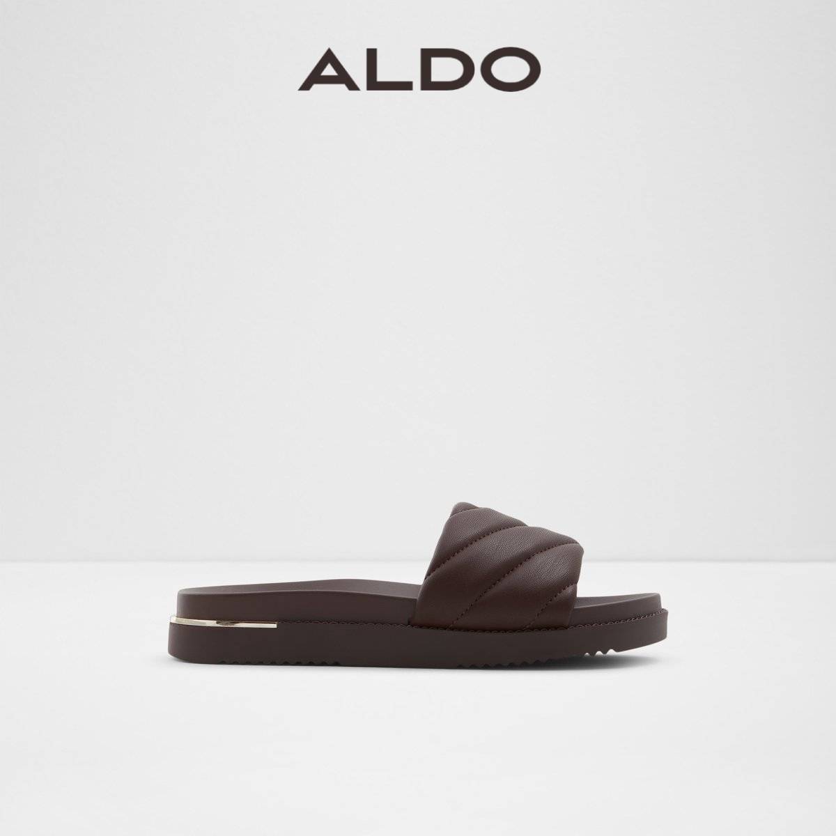 ALDO ACASWEN Women Round Toe Slip On Quilting Flat Sandals