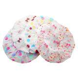 10 PCS 4 Styles Women Girl Cute Waterproof Shower Hair Cap Hat with Elastic Opening for Home Salon Makeup Cleansing Bathing