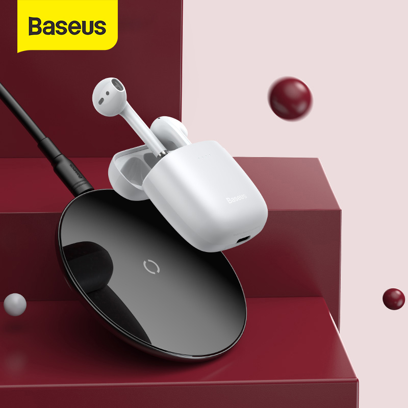 Baseus W04 Bluetooth 5.0 TWS Earbuds Smart Noise-canceling Earphones HIFI Sound Waterproof Sports Headphones with Mic