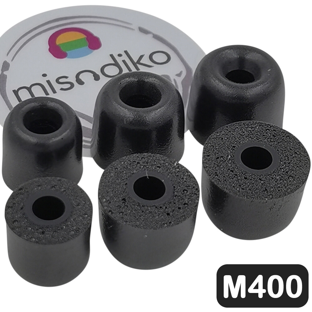 misodiko M400 Memory Foam Earbud Tips for Momentum In Ear, CX 3.00/ Denon AH-W150/ Beoplay H3 H5 E4 E6 (3-Pairs)