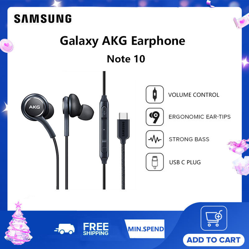 Samsung AKG Earphone Original Note10 USB C Earphones Type C Interface Headphones For S21 20 Ultra Note 20 9 Plus A91 A90[1 Year Warranty]