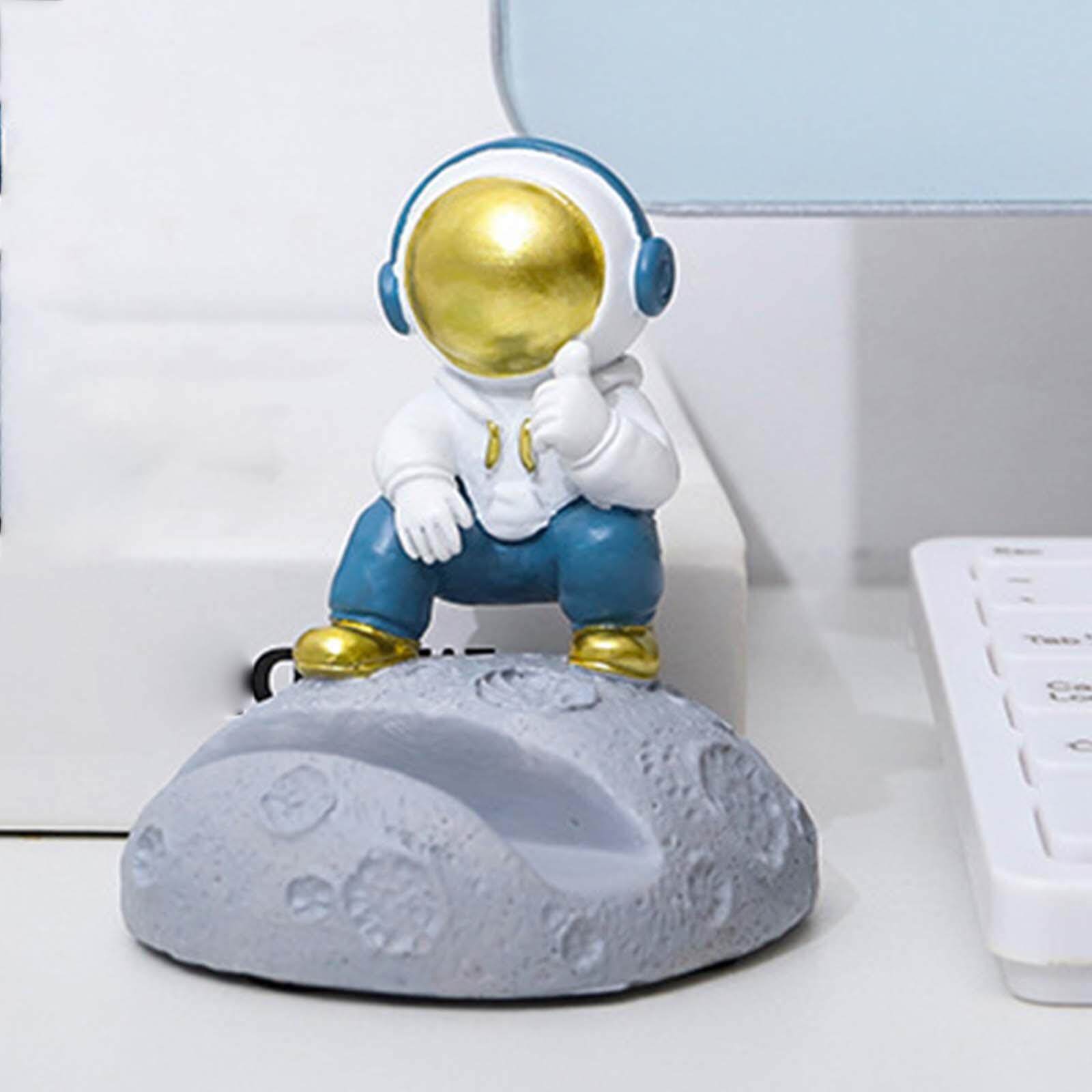 milageto Creative Spaceman Desktop Phone Holder Support Bracket Resin for Office