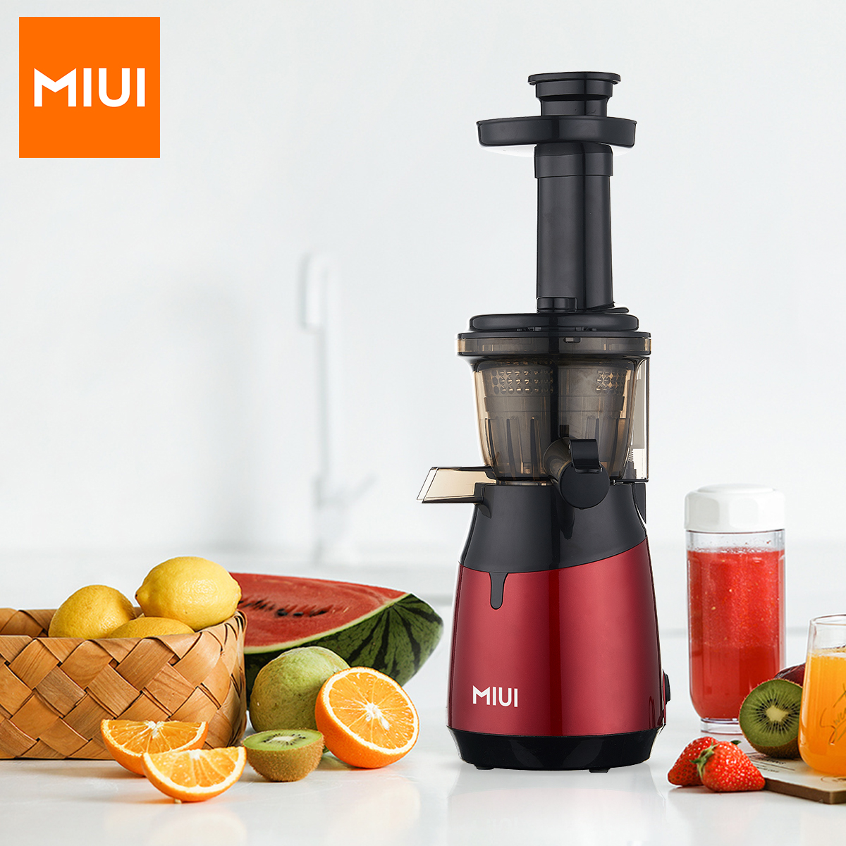 MIUI Slow Juicer Multi-segment helical cold press juicer with Mini-FilterFree strainer easy clean patented technology(2021 New release Fifth-generation Model Forest green)