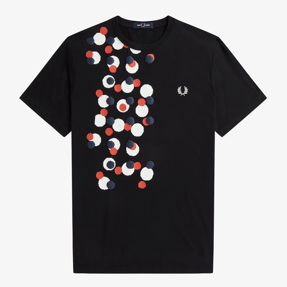 Fred Perry M2674 Pixel Print T-Shirt - (Black)