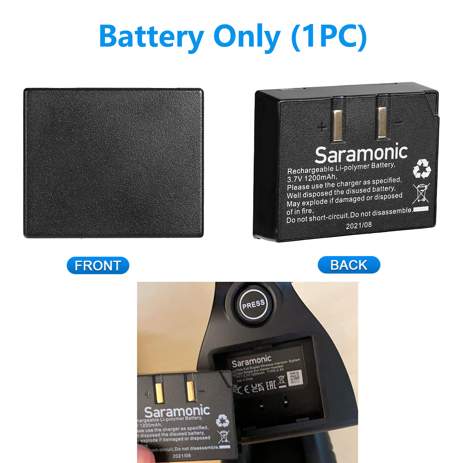 Saramonic WiTalk BP Replaceable for WiTalk WT5D Series（1 PCS）