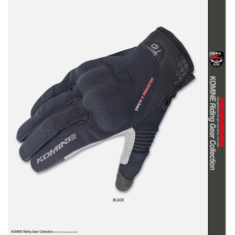 Komine GK183 Gloves New Arrival Komine GK-183 Protect Mesh Gloves BRAVE Touch Screen Gloves