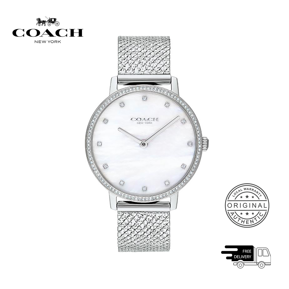 Coach Audrey White Mother Of Pearl Women's Watch 14503358