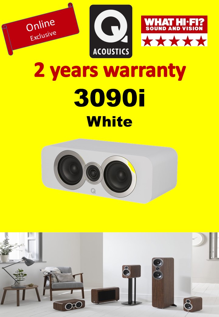 Q Acoustics 3090Ci What HiFI 5 star Award Winning Centre Speaker (White)