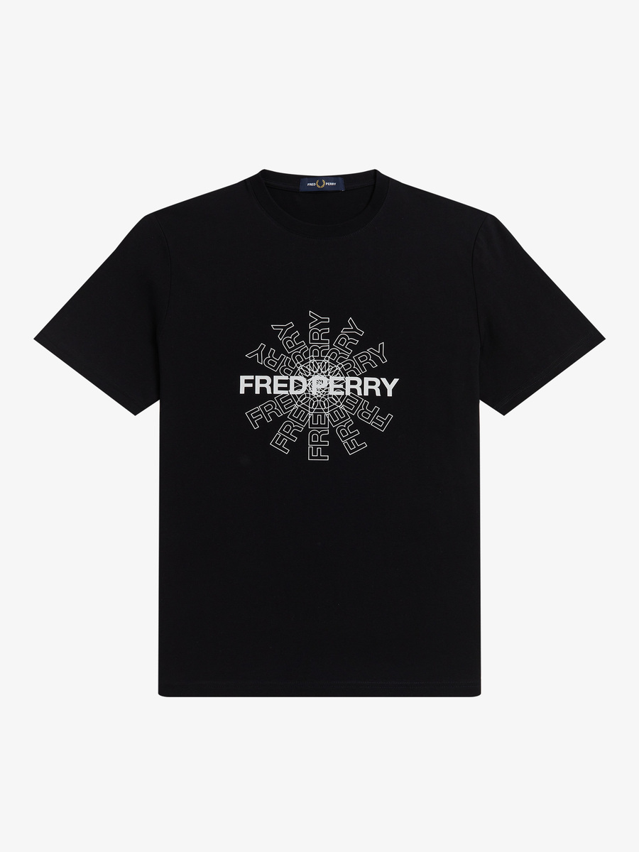 Fred Perry M3663 Graphic T-Shirt (Black)